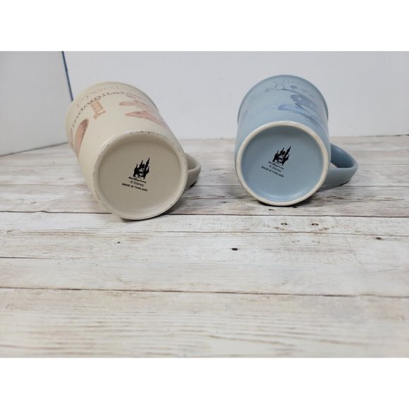 The Disney Store Mugs Mickey and Minnie Sweet Smart Matching‎ Mugs Orange Blue - Picture 3 of 10